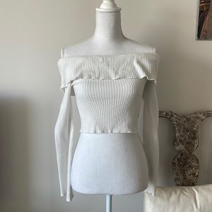 Off the shoulder sweater top